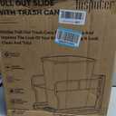 Insputer 8 Gal Pull Out Trash Can Under Cabinet, Heavy Duty Under Sink Garbage Can Kit with Soft-Close Slides for Kitchen, Laundry, Requires Minimum Cabinets Opening 12" W X 18" D