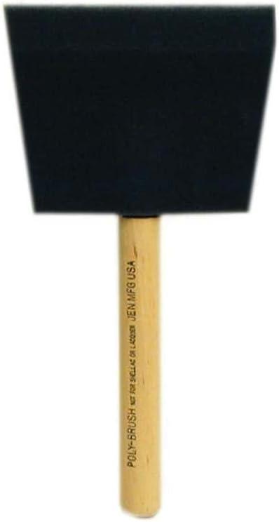 Jen Manufacturing 8500-D 4" Foam Brush with Wood Handle(Pack Of 24) Jen Manufacturing 8500-D 4" Foam Brush with Wood Handle(Pack Of 24)