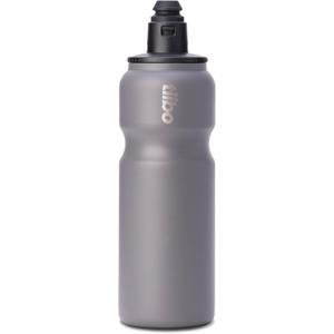tiibo Vacuum Insulated Stainless Steel Bike Water Bottle, Double Wall, No-Squeeze, Fast Flow Sport Nozzle, Designed for Cycling, Biking, Fitness & Sports, Fits Most Bike Cages (Gray, 17OZ)
