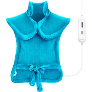 Tefici Heating Pad for Back Pain,Birthday Gifts for Mom Dad Women Men,FSA Eligible HSA Approved,24'' x33''Fast Heating,Electric Heat Pad, 2H Auto-Off,Neck and Shoulder Heat Pad,ETL Certified,Blue