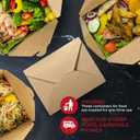 Chinese Takeout Storage Containers (60 Pack) 45oz - Kraft Brown Cardboard Paper Togo - Take Out Boxes -Biodegradable Eco To Go Food For Restaurants Catering Party