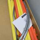 55" Trampoline for Kids with Enclosure, 440lbs Capacity Indoor & Outdoor Toddler Trampoline with Adjustable Gymnastics Bar & Toys, for Boys & Girls (Giraffe)