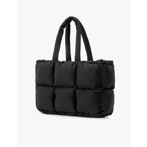 Puffer Tote Bag for Women, Large Quilted Puffy Handbag Lightweight Satchel Purse for Work Travel Gym Shop