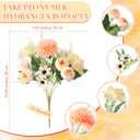Tigeen 12 Bundles Peonies Artificial Flowers Faux Roses Silk Flowers Hydrangea Artificial Bouquet for Wedding Table Centerpiece Floral Vase Home Office Bridal Decor (Champagne)