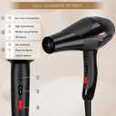 Hair Dryer Professional Ionic Salon Hair Dryer 2400W Powerful Fast-Drying Blue Light Ionic Hair Dryers with Diffuser, AC Motor Constant Temperature Quiet Ion Dryers for Women Men