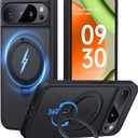 CASEKOO Patented 360 Spin Magnetic Stand for Google Pixel 10 Pro Case/Pixel 10 Case [Fit for Pixelsnap & MagSafe] [16FT Military-Grade Protection] [Anti-Slip] Matte Rugged Slim 6.3'', Black