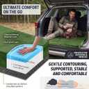Camping Mattress Pad, 3 Inch Memory Foam Camping Mattress with Non-Slip Bottom & Washable Cover, Portable Roll Up Floor Camping Mat, Camping Sleeping Pad for Adults, Car Bed with Travel Bag