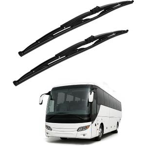 2Pcs 48" Heavy Duty Windshield Saddle Mount RV Wiper Blade Replacement for Motorhome Recreational Vehicle RV and Bus with 20 Pieces Car Concentrated Washer Tablets 26.5mm