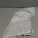 1Pcs White Sheer Valance Curtains 51.2 x 23.6 Inch, Beaded Swag Valances for Windows Living Room Kitchen Bedroom Bathroom, Short Top Farmhouse Valance Curtains with Rod Pocket Tassel Voile