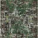 Runner Rug Boho Vintage Washable Area Rugs Dark Green Black 2x6 Neutral Modern Small Carpet Hallways Non Slip Runners for Kitchen Laundry Bedroom Living Room