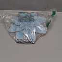 Light Sky Blue Metal Flower Wall Art Decor, 9.5 Rustic Modern Floral Sculpture, Distressed Hanging Home Decoration Accent Artworks for Indoor Bedroom Living Room Office Outdoor Garden Patio