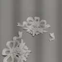 Pangda Corner Wall Molding French Style Wainscoting Panels Flora Moulding Corner Panel Wall Molding Kit for Cabinet Picture Frames Decor, Not Include Glue(2 Pcs,Coquette Bow Style)