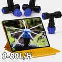 65.6FT Drip Irrigation Kit Quick-Connect Plant Watering System 1/4" Blank Distribution Tubing DIY Automatic Irrigation Equipment Set for Garden Greenhouse Flower Bed Patio Lawn Raised Plants Vegetable