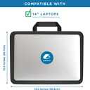 LAPGEAR Compact Lap Desk Fits Up to 14 Laptops Black Style No. 43108