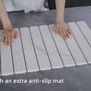 Stone Dish Drying Mat for Kitchen Counter, 24''×15'' Dishes Drying Matt Kitchen Counter, Absorbent Diatomaceous Earth Bath Quick Dry Mats for Tableware, Bottles and Cup(White Marble)