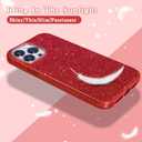MATEPROX Compatible with iPhone 13 Pro Max Case Bling Sparkle Cute Girls Women Protective Christmas Cases Cover for iPhone 13 Pro Max 6.7" 2021(Red)