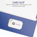 50 Pack Folders with Pockets, Pocket Folders Fit Letter Size Paper, with Business Card Slot, 2-Pocket Folder for School Office Home Business (Blue)