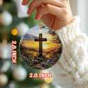 Christmas Ornament, Christian Cross Ornaments, Xmas Decor, Christmas Tree Ornaments, Xmas Decorations for Tree, Holiday Ornament, Gift Ideas, Christian Gifts, Religious Gifts (Cross Design 4)