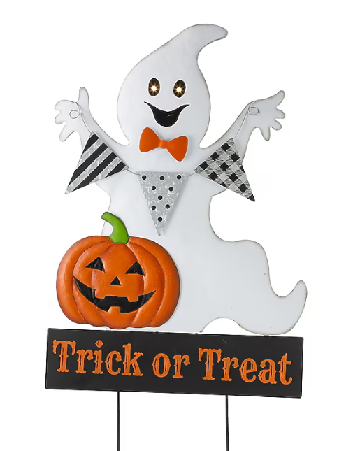Glitzhome 2.67-ft Lighted Ghost Yard decoration