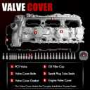 MITZONE Aluminum N55 Valve Cover Kit Compatible with BMW 2011-2019 X3 X5 X6 2010-2018 535i 335i 640i 2013-2015 740i 740Li 3.0L 4.4L 6.0L11127570292
