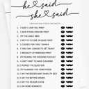 He Said She Said Wedding Game Cards, 35 Pack, Bridal Shower Activity, 4.7 x 6.7 inches, Premium Card Stock, Fun Wedding Party Activity Quiz Questions