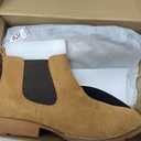IUV Suede Chelsea Cowboy Boots for Men Western Ankle Boots Casual Dress (Black) SIze: 11
