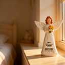 Retirement Gift for Woman, Happy Retirement Gifts for Women Teacher Nurse Friend Coworker, 7 Angel Figurine for Retirement Party Decorations (Yellow Tulip Retired Angel)