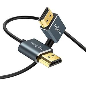Twozoh Flexible HDMI to HDMI Cable Left Angled 90° 6.6FT, Ultra Thin and Slim HDMI Cord Support 3D/4K@60Hz Twozoh Flexible HDMI to HDMI Cable Left Angled 90° 6.6FT, Ultra Thin and Slim HDMI Cord Support 3D/4K@60Hz