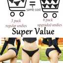 FINETOO 6 Pack Cotton Underwear for Women Cute Low Rise Bikini Panties High Cut Breathable Sexy Hipster Womens Cheeky S-XL
