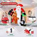 CAMULAND Christmas Inflatables, 6FT/7FT Inflatable Christmas Decorations Snowman Santa Claus with Built-in LED Lights, Outdoor Christmas Decorations Blow-up Decor for Yard, Garden Party (8FT Santa)