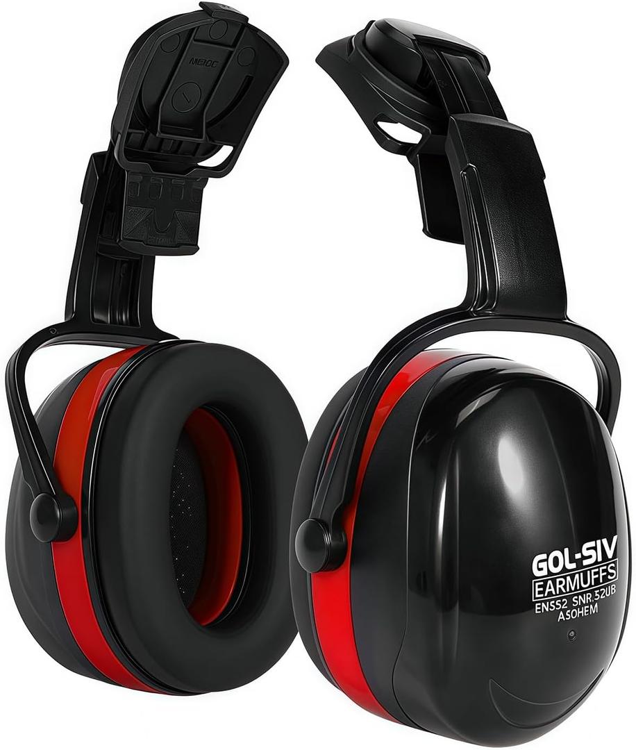 32dB Ear Muffs Hard Hats,Sound Proof Safety Ear Protection For Construction,Gun Range,Lawn Mowing