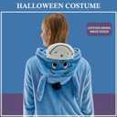 Adult Onesie Pajamas Unisex Animal One-Piece Cartoon Costume Cosplay Homewear Sleepwear Partywear For Men Women (Dark Blue)