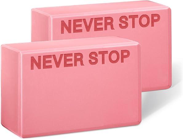 KEEP Yoga Block, High-Density EVA Foam 2 Pack Yoga Block with Non-Slip Textured Surface, Supportive, Lightweight - Ideal for Yoga