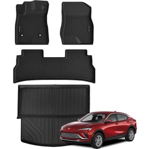 Floor Mats & Cargo Liner for 2024 2025 2026 Buick Envista All Weather Protection TPE Rubber Full Set Automotive Floor Liners & Trunk Mat for 2025 Buick Envista Accessories, Black