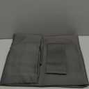 NICETOWN Door Curtain Panel, Grey French Door Curtains Blackout Thermal Insulated Curtain Sidelight Privacy for Window/Living Room/Doorways/Classroom (25W by 72L inches, 1 Panel)