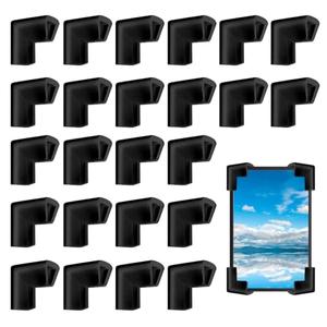 24Pcs Foam Protection Corner for Mirror TV Picture Frame,Packing Foam Corner Protectors for Shipping Moving,Edge Protection for Packing Fragile Artwork(Black)