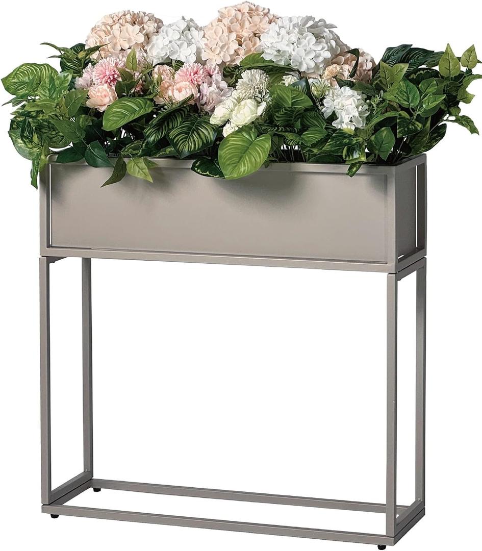 Cocoyard Elevated Planter Box - 28 Inch Durable Raised Garen Bed for Herbs and Flowers - Tall Rectangular Planter for Outdoor Plants & Backyard Gardening (Sand, 28" H)
