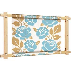 Needlepoint Embroidery Tapestry Scroll Frame Cross Stitch Frame Wooden Needlepoint Stretcher Wood Needlework Quilting Hoop Stand Stitching Holder Tool for Sewing, 12 x 21 Inch