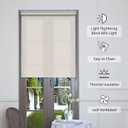 AOSKY Light Filtering Roller Shades for Indoor Windows, 27"W x 72"H, Beige