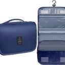 Toiletry Bag Travel Bag with Hanging Hook, Waterproof Capacity Hanging Multifunctional Makeup Bag for Toiletries, Portable Cosmetic Bag Travel Organizer for Women and Men(Royal Blue)