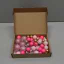 ASTARON 50 Pcs Ball Cake Topper Sticks Mini Balloons for Cake Decorating Supplies Foam Balls Cake decorations for Baby Shower Cake Birthday Cake Toppers Decorations (Pink Series)