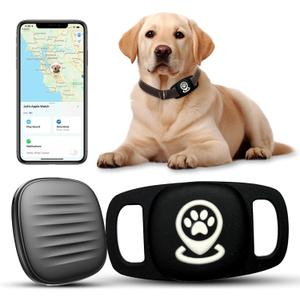 Pet Tracker for Dogs, Dog Tracker Smart Pet Location Tracker with Holder, Smart Item Finder, MFi Certificated Dog Tracking Device, No Monthly Fee, Works with Find My(iOS Only)