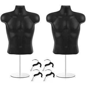 Geetery 2 Pack Male Mannequin Torso Dress Form Mannequin Body T Shirt Display with Stand and Hanging Hook Hollow Back for Counter, Craft Shows, Photos or Design, S-m Size Geetery 2 Pack Male Mannequin Torso Dress Form Mannequin Body T Shirt Display with Stand and Hanging Hook Hollow Back for Counter, Craft Shows, Photos or Design, S-m Size