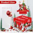 Christmas Party Gifts, 4 Pack Christmas Money Box for Cash Gift Pull, Surprise Money Holders with 200Pcs Transparent Bags, DIY Fun Cash Box for Women Men Girls Boys Kids Adults Mom Dad (Red+dark Red+blue+dark Blue)