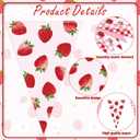 Jetec 5 Pieces 49 Feet Strawberry Pennant Banners Party Decorations Red Berry Plaid Checkered and Pink Triangle Flags Bunting Banners for Strawberry Baby Shower Party Decor Indoor Outdoor Supplies