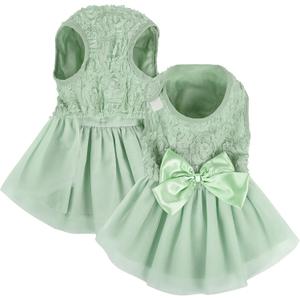 ASENKU Dog Dress Pet Wedding Dress Princess Lace Puppy Birthday Party Outfit Formal Apparel Girl for Small Medium Dogs Cats (Small, Green)