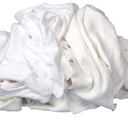 Buffalo Industries (10525) Absorbent White Recycled T-Shirt Cloth Rags - 50 lb. box - For All-purpose Wiping, Cleaning, and Polishing - Made from 100% Recycled Materials,stained