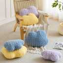 Cloud Pillow, Decorative Cloud Shaped Throw Pillow for Couch Bed, Cotton Fill, Cozy Plush Cushion for Bedroom Living Room Home Decor (Goose Yellow, 14.9 x 11.4 Inches)