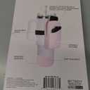 PATIKIL Silicone Water Bottle Pouch, Waterproof Drinking Tumbler Pouch with Pocket and Strap for Gym Outdoor Sports (Purple)