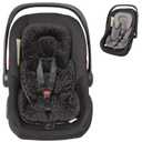 Infant Carseat Insert, 2-in-1 Reversible Baby Car Seat Cushion for Newborn Toddler Head & Body Support Car Seat Pad for Carseats, Strollers, Swings, Bouncers(Black)